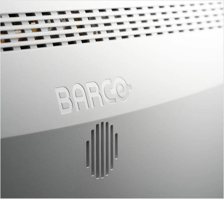 Back of a Barco computer screen